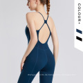 Fitness ein Stück Yoga Jumpsuit Fitnessstudio Nylon Spandex Yoga Jumpsuit Frauen